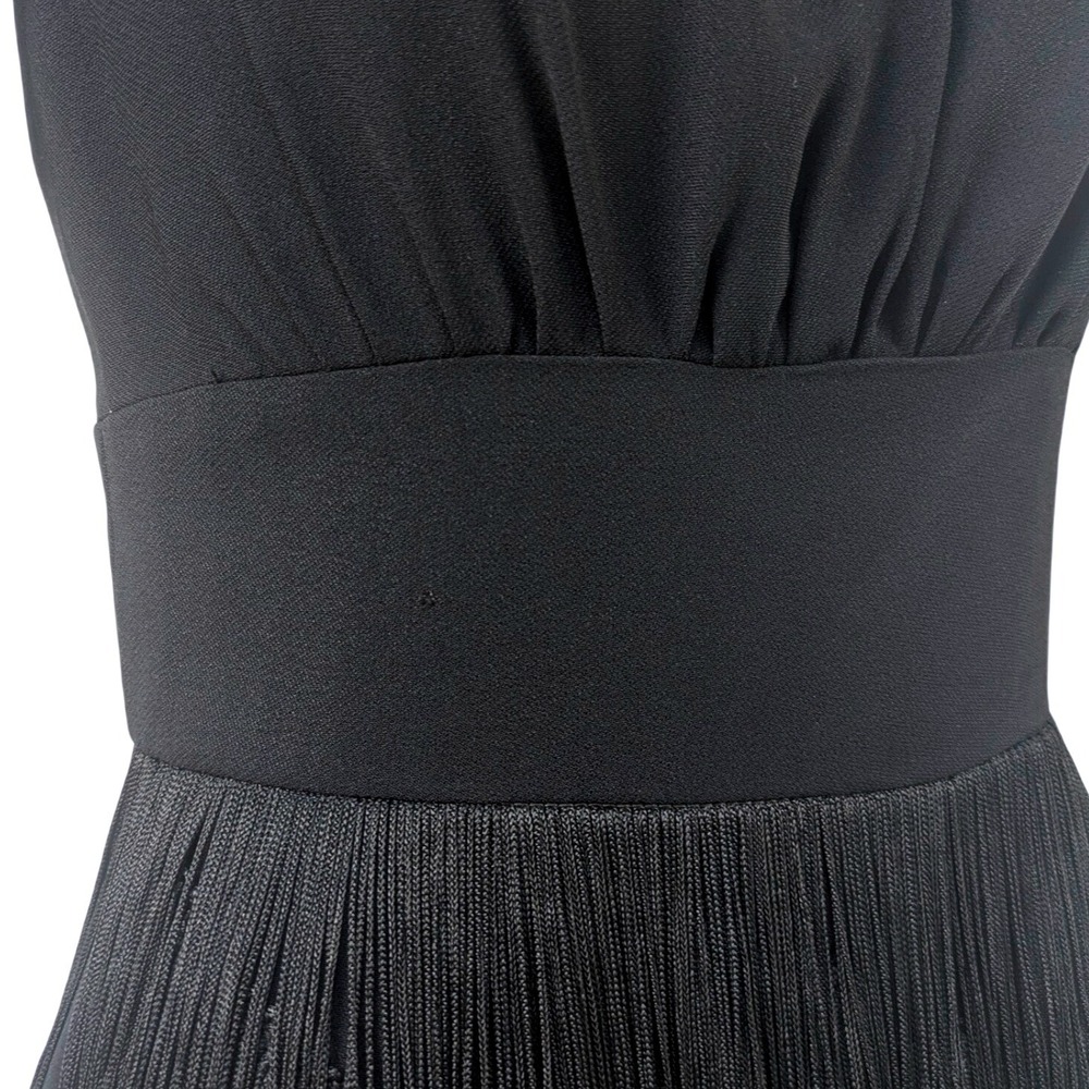 Vintage 1960s Lilli Diamond Black Fringe Sheath Wiggle Party Dress - Picture 10 of 10